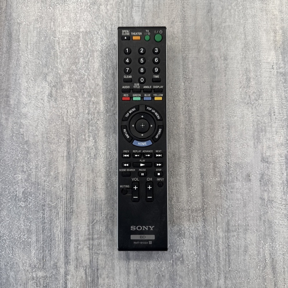 Sony BD RMT-B102A OEM Blu-ray Remote Control Black Infrared Tested Canada Seller